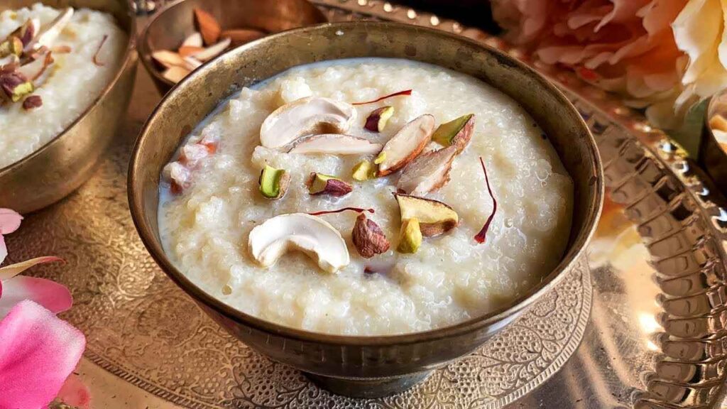 Kheer made with Samak Rice